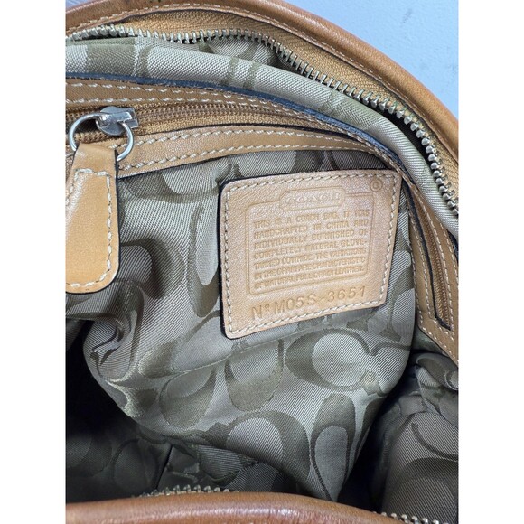 Vintage COACH 3651 Camel Brown Leather Shoulder Bag Retro Hobo Soho - Picture 16 of 16